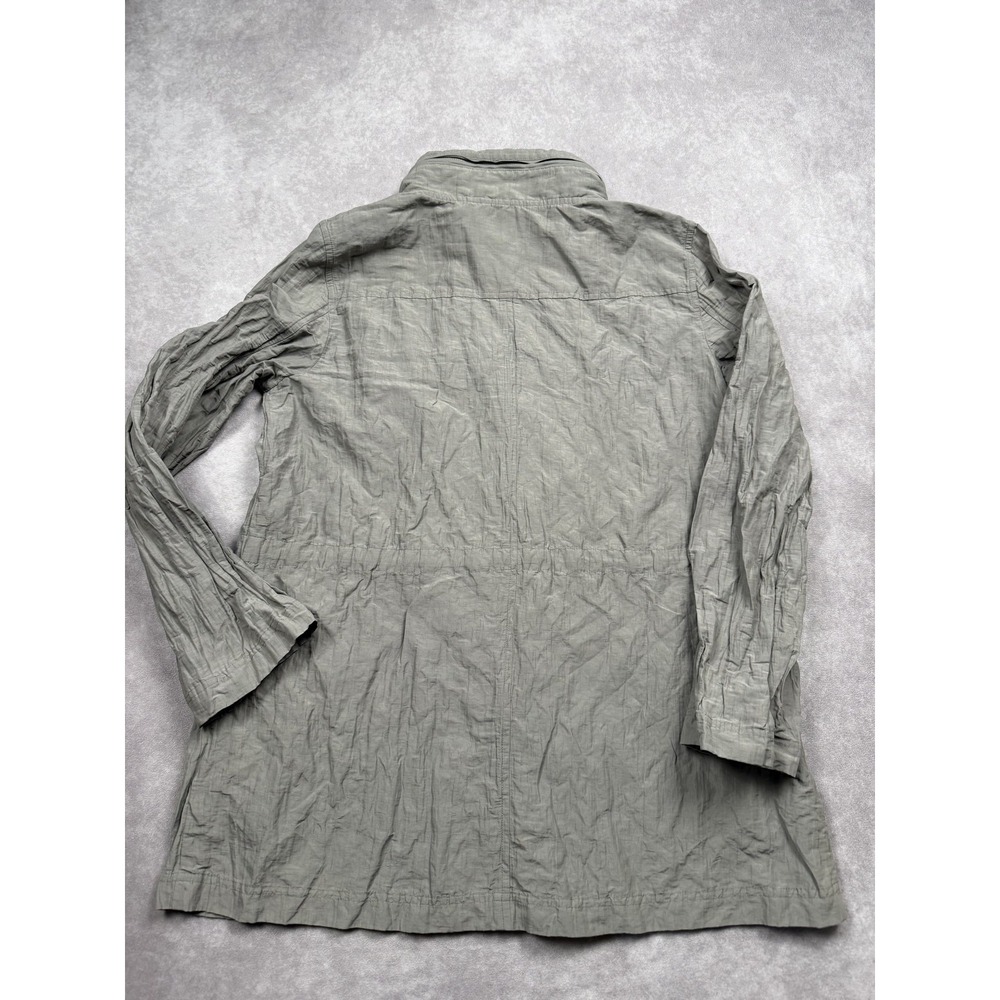 Eileen Fisher Jacket Womens Medium Metallic Organic Cotton Blend Utility Parka - Picture 11 of 16